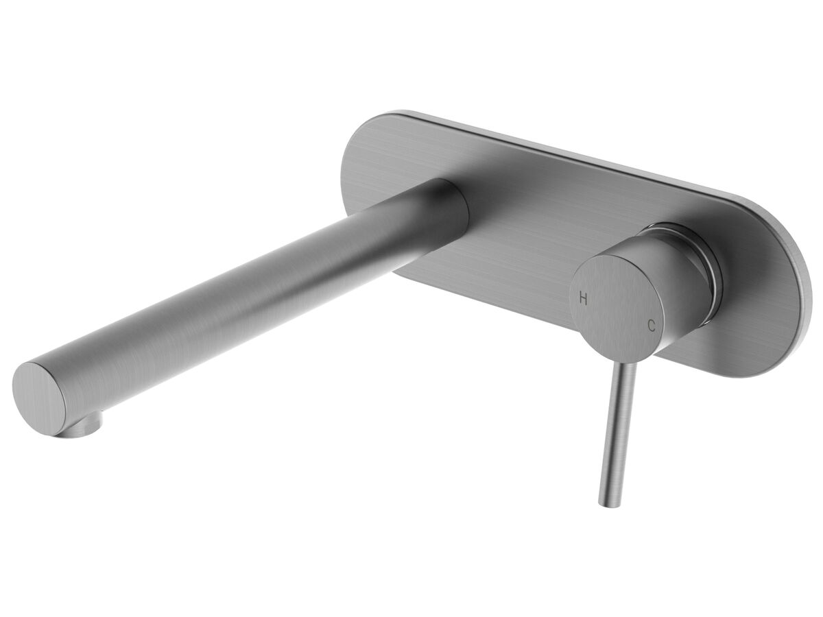 Reece Mizu Drift MK2 Wall Basin Mixer Tap Set Trimset Brushed Gunmetal (5 Star)