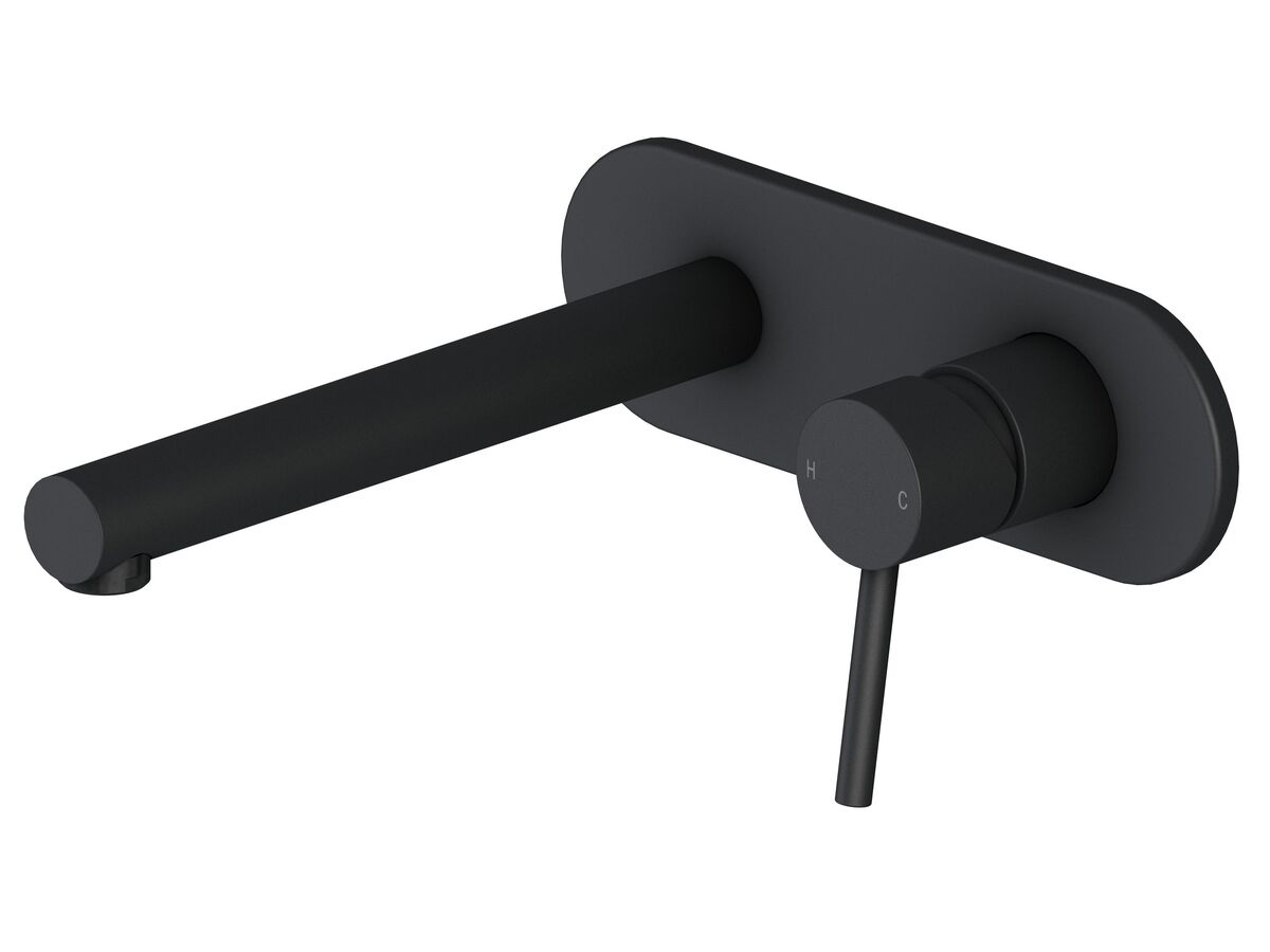 Reece Mizu Drift MK2 Wall Basin Mixer Tap Set Trimset Matte Black (5 Star)