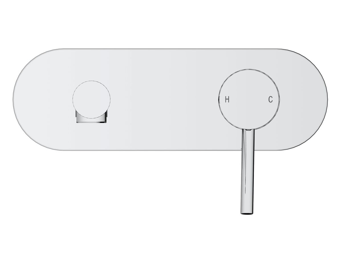 Reece Mizu Drift MK2 Wall Bath Mixer Tap Set Trimset 200mm Chrome