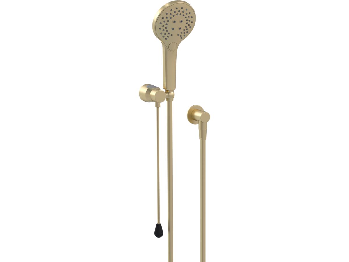 reece Mizu Drift Shower Kit with Push Pull 6 Litres per minute Brushed Brass (5 Star)