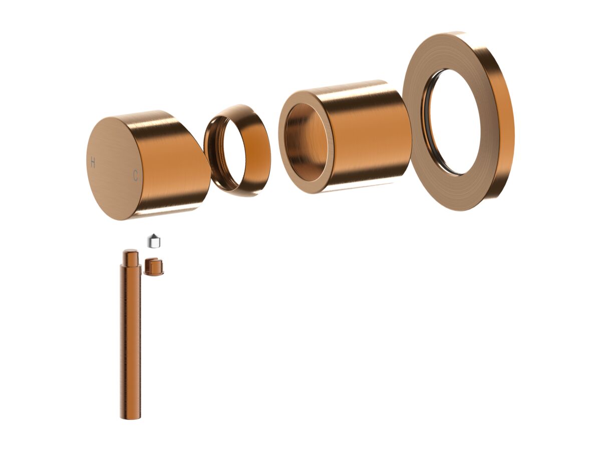 reece Mizu Drift Shower Mixer Trimset Brushed Bronze Lead Free
