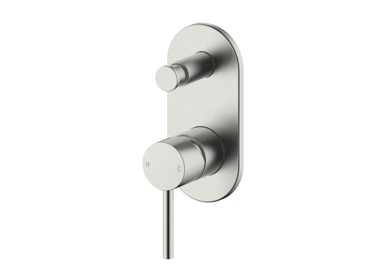 reece Mizu Drift Shower Mixer with Diverter Kit Brushed Nickel