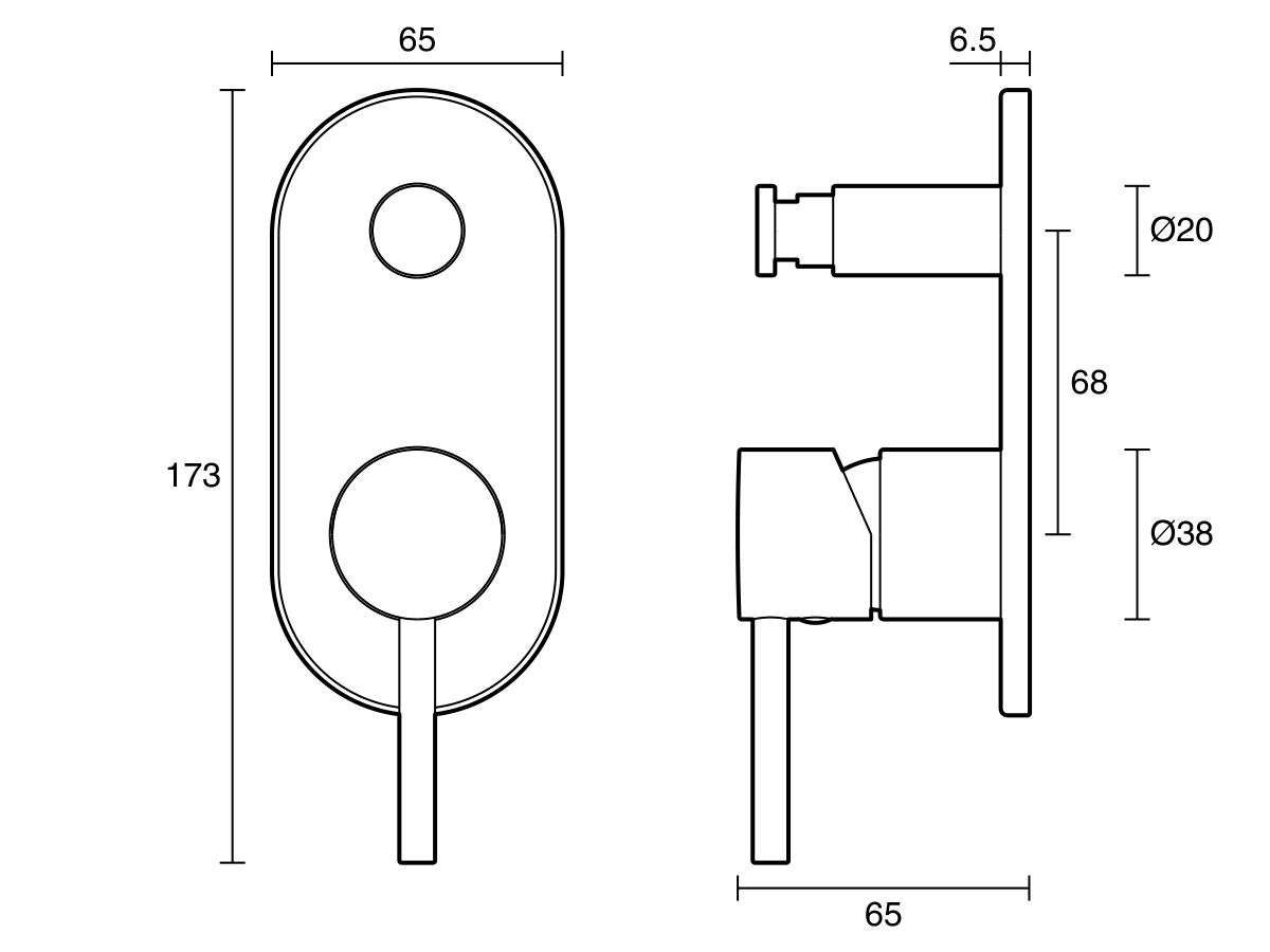 Reece Mizu Drift Shower Mixer With Diverter Kit Brushed Nickel
