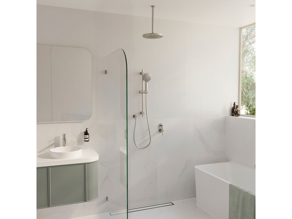 Reece Mizu Drift Shower Mixer With Diverter Trimset Only Brushed Nickel