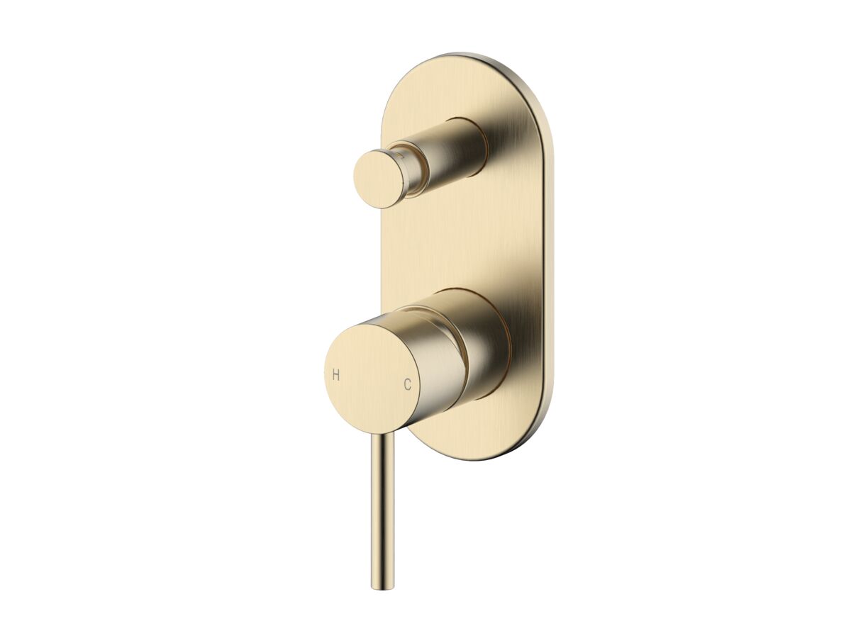 reece Mizu Drift Shower Mixer with Diverter Trimset Only Brushed Brass