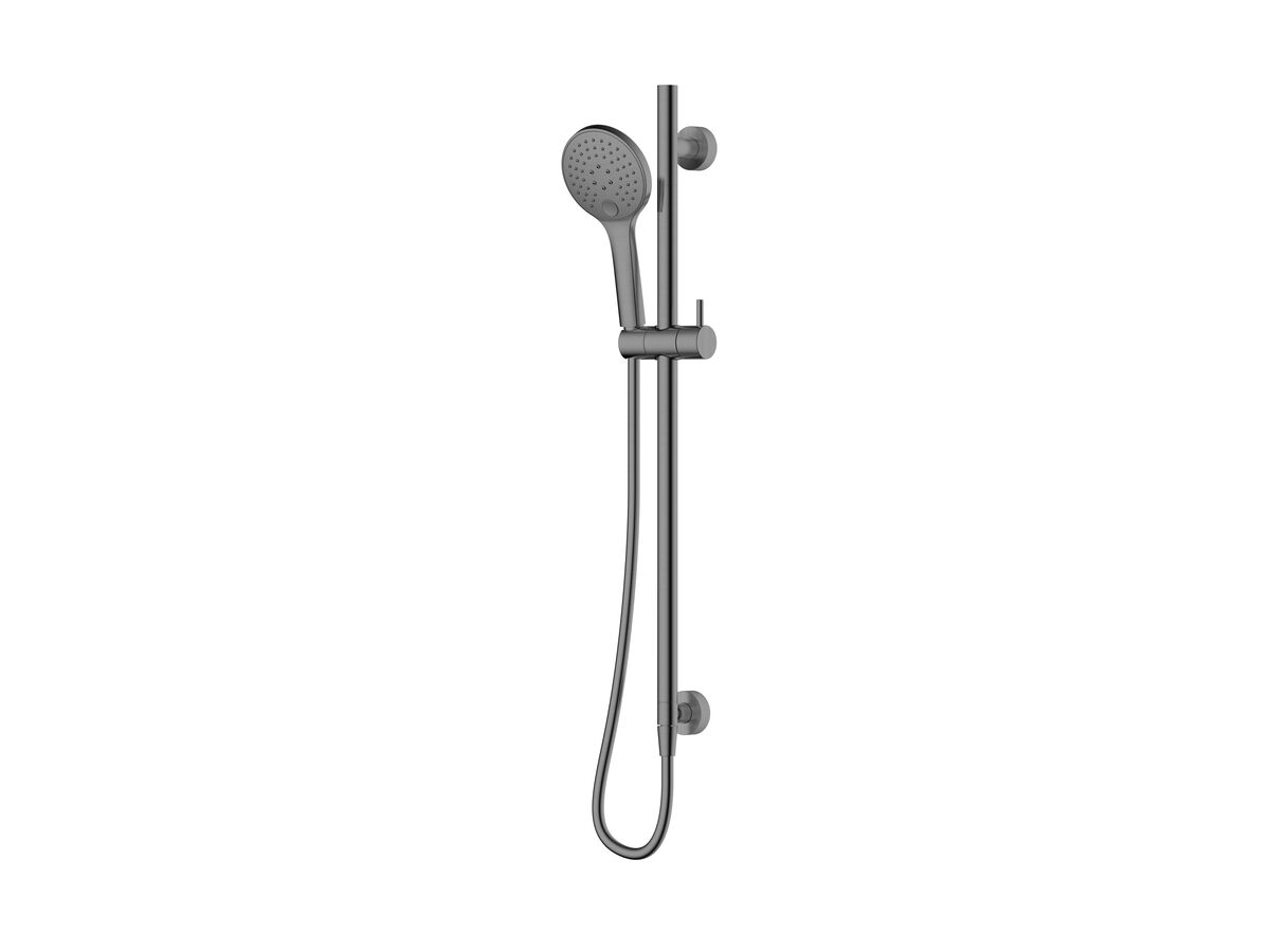reece Mizu Drift Single Rail Shower with Top Rail Water Inlet Brushed Gunmetal (3 Star)