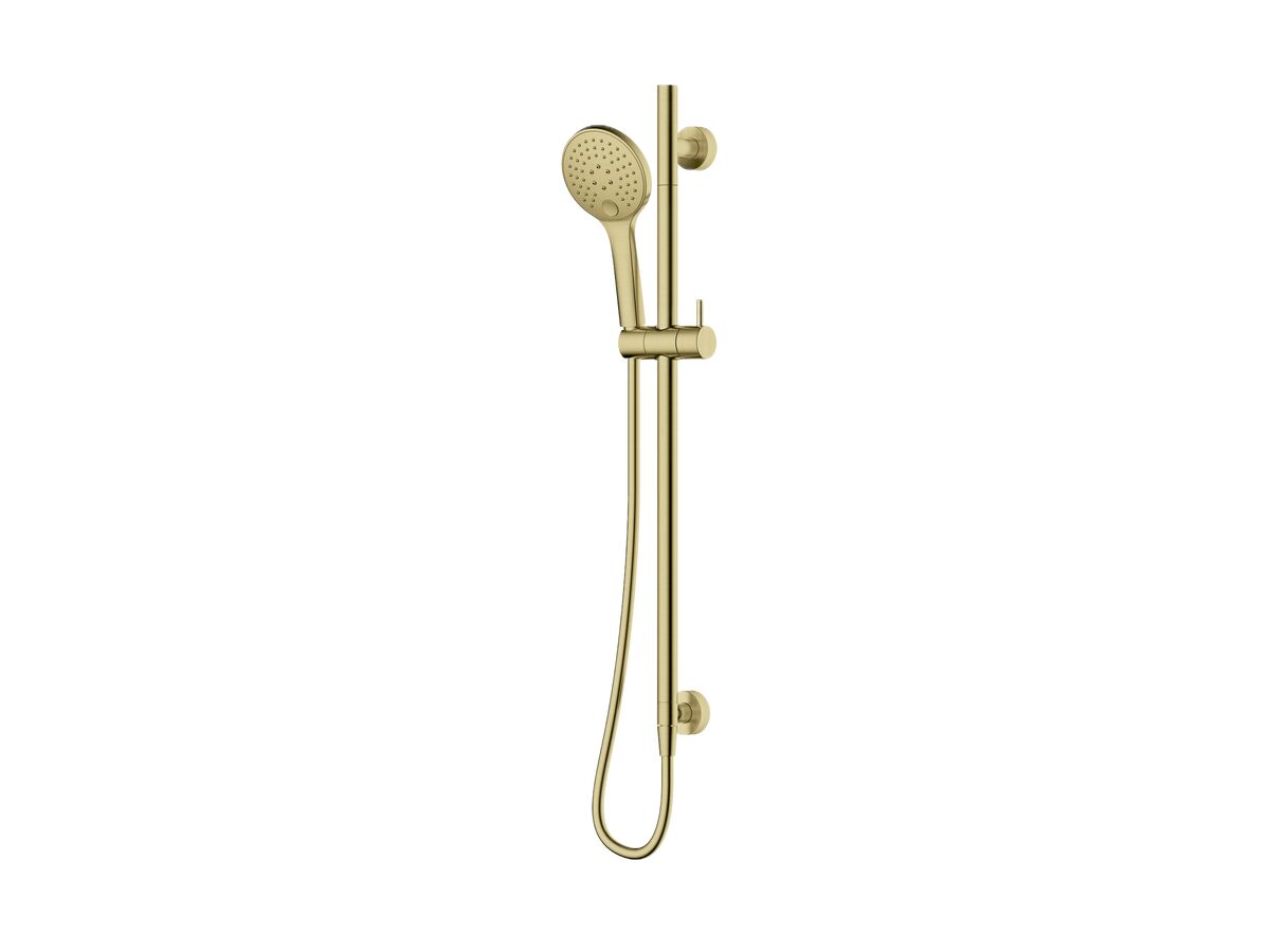 reece Mizu Drift Single Rail Shower with Top Rail Water Inlet Brushed Brass (3 Star)