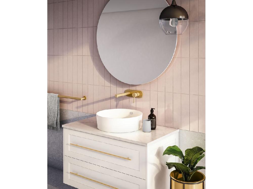Reece Mizu Drift Single Towel Rail 700mm Brushed Gold