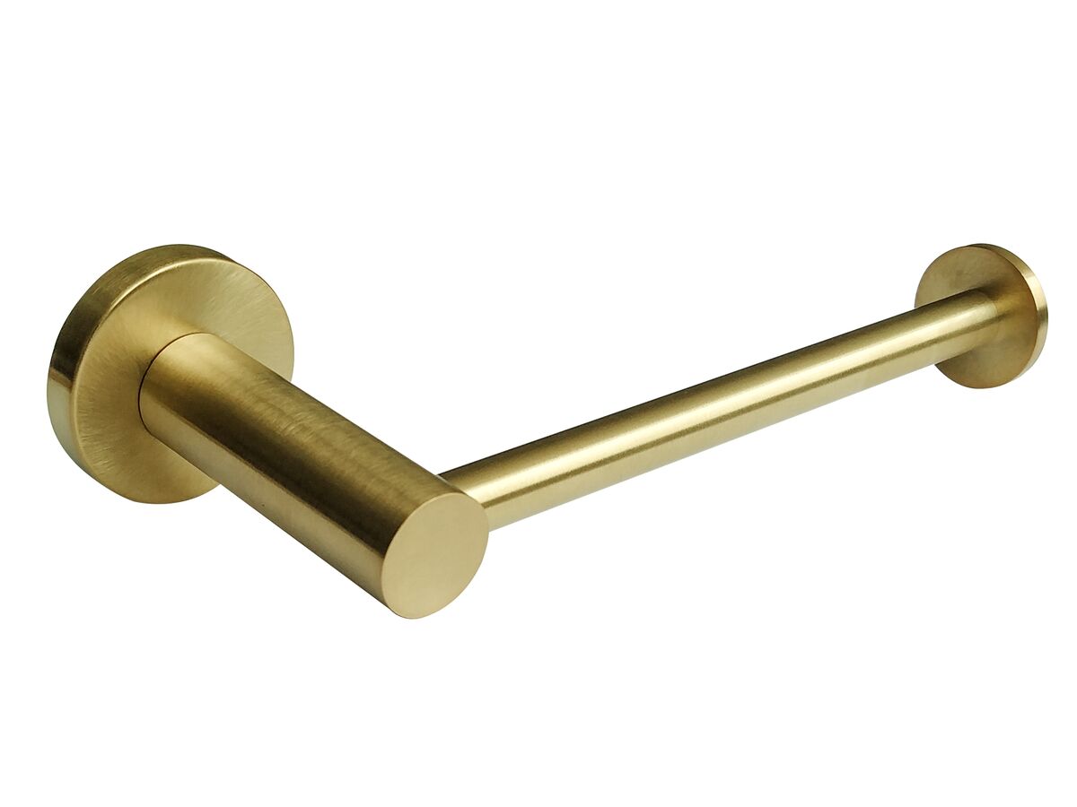 reece Mizu Drift Straight Toilet Roll Holder Brushed Brass