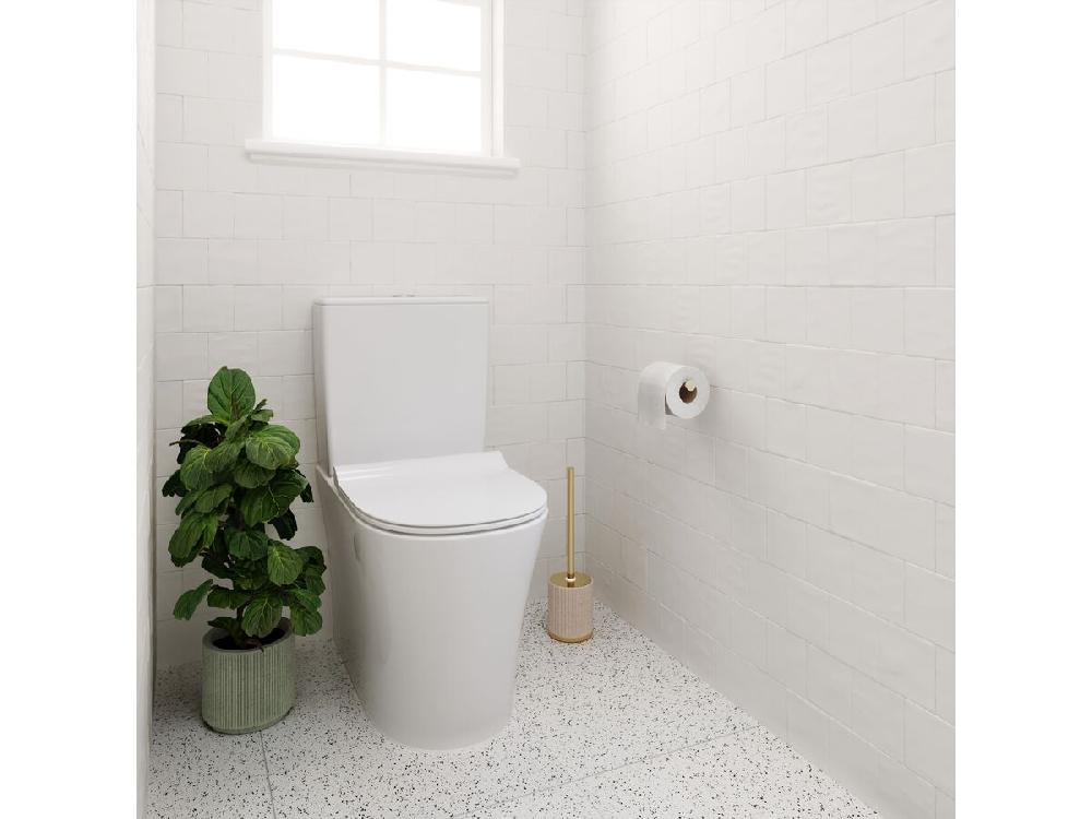 Reece Mizu Drift Straight Toilet Roll Holder Brushed Gold