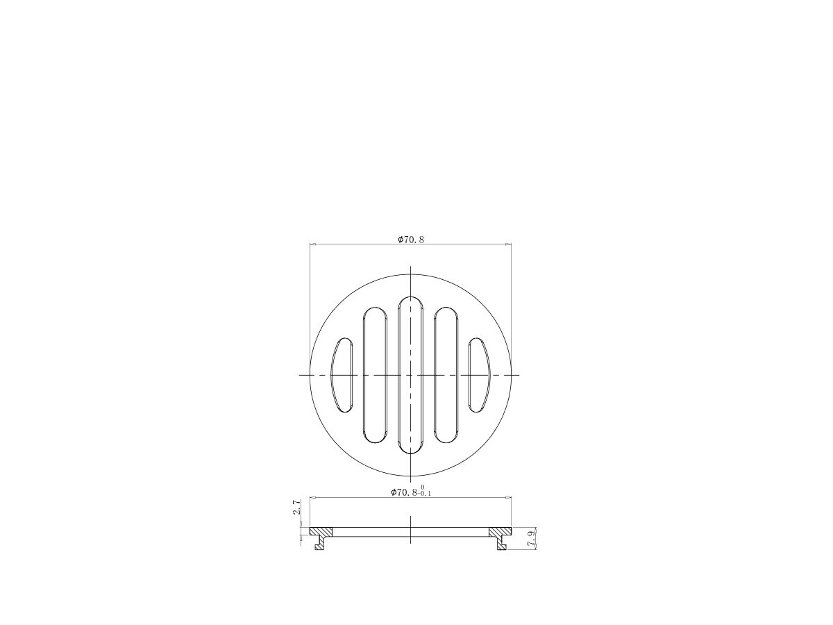 Reece Mizu Drift Trapscrew Grate Only 80mm Brushed Bronze