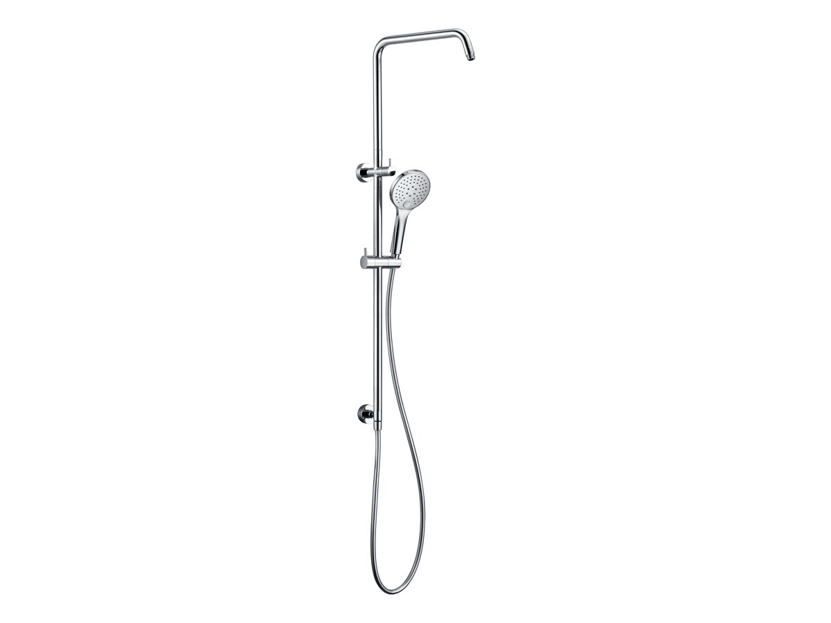 reece Mizu Drift Twin Rail Shower and 120mm Handshower with Top Rail Water Inlet Chrome (3 Star)