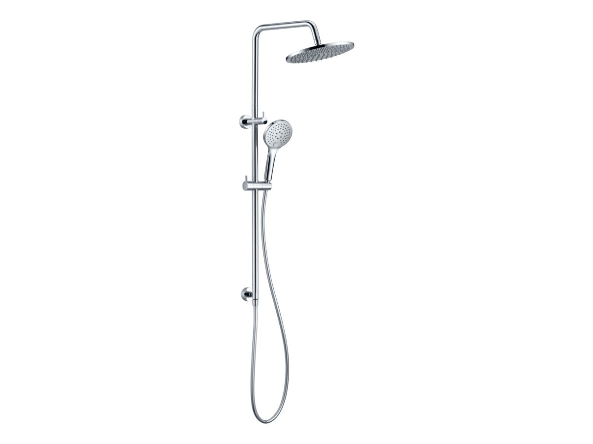 reece Mizu Drift Twin Rail Shower with 300mm Brass Overhead and Top Rail Water Inlet Chrome (3 Star)