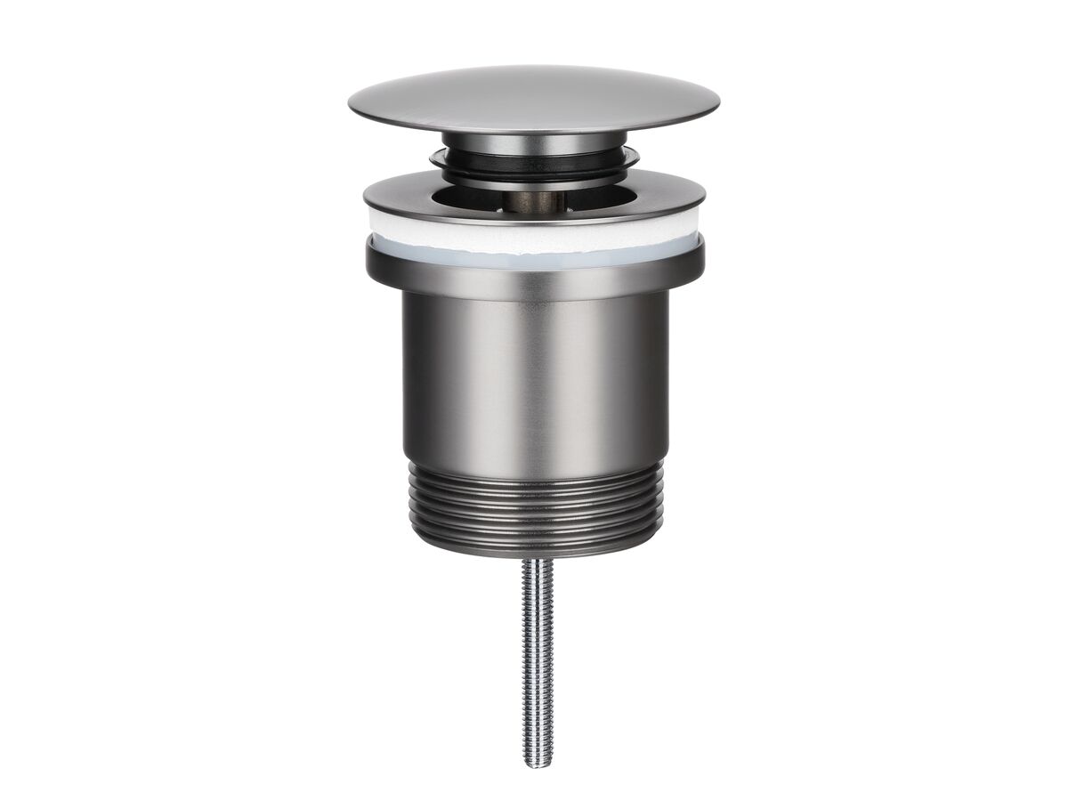reece Mizu Drift Universal 40mm Dome Pop Up Plug & Waste Brushed Gunmetal reece Mizu Drift Universal 40mm Dome Pop Up Plug & Waste Brushed Gunmetal