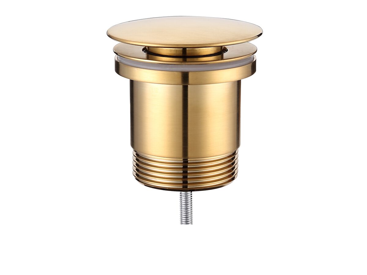 reece Mizu Drift Universal 40mm Dome Pop Up Plug & Waste Brushed Gold