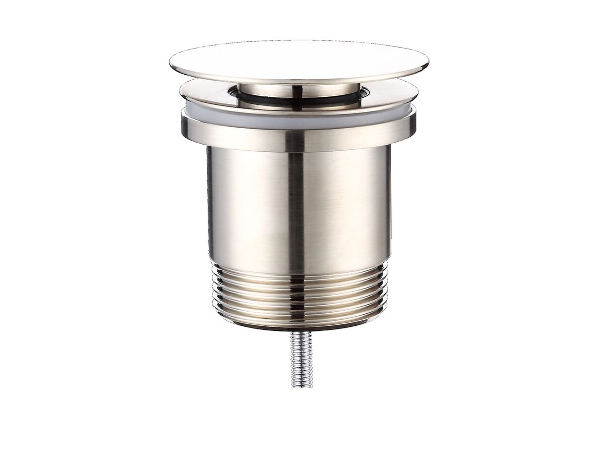reece Mizu Drift Universal 40mm Flat Pop Up Plug & Waste Brushed Nickel