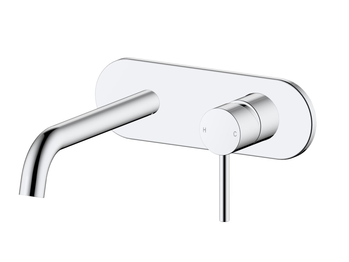 reece Mizu Drift Wall Basin / Bath Mixer Set with Curved Spout Kit Chrome (6 Star) Lead Free