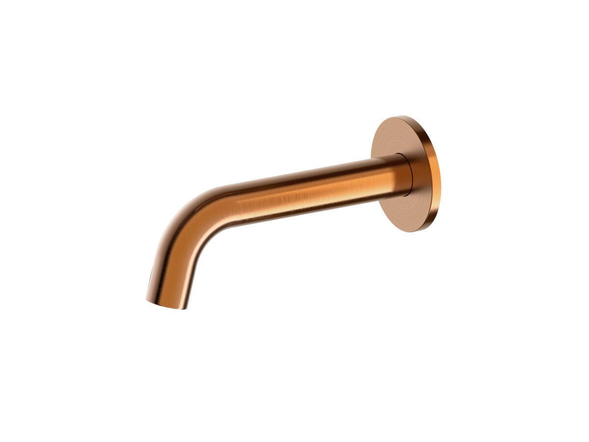 Reece Mizu Drift Wall Basin/Bath Outlet Curve Spout 160mm Brushed Bronze (6 Star) Lead Free