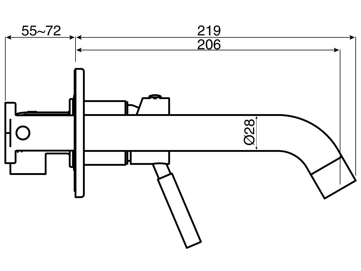Reece Mizu Drift Wall Basin Mixer Tap Set 200mm White (4 Star)