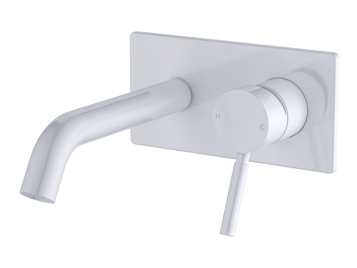 reece Mizu Drift Wall Basin Mixer Tap Set 200mm White (4 Star)
