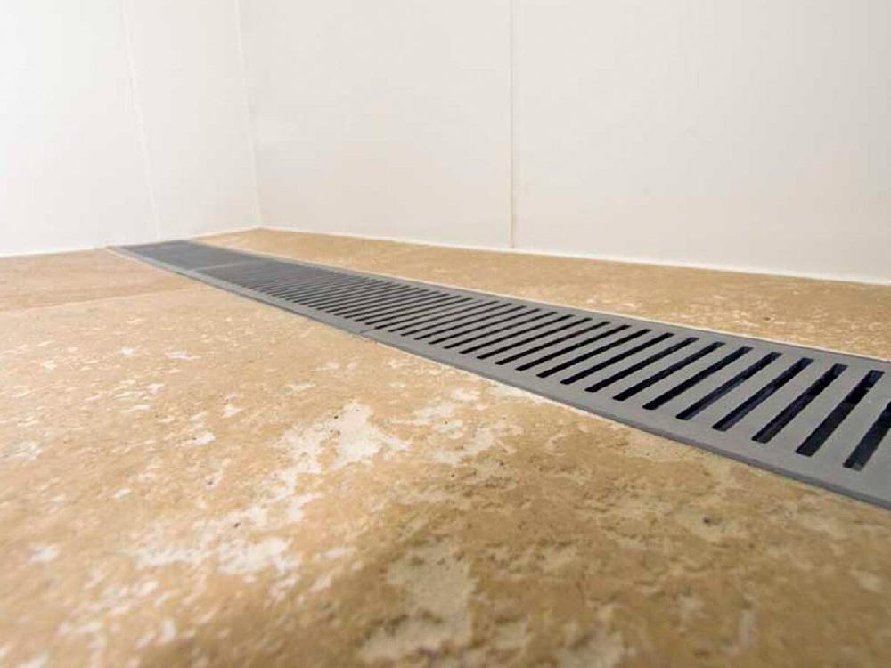 Reece Mizu Shower Channel Waste 900mm Long Brushed Chrome Finish