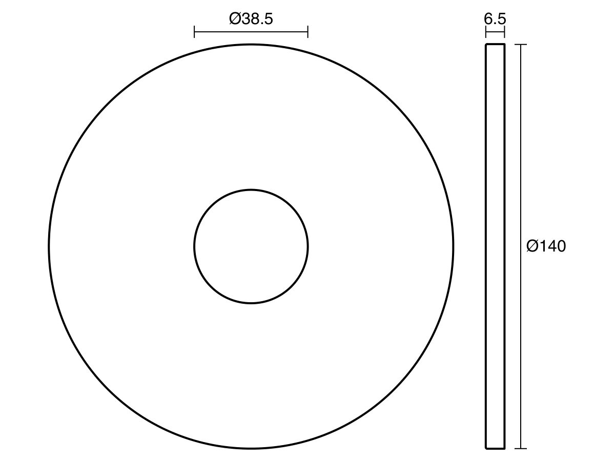 Reece Mizu Shower Mixer Cover Plate Round 140mm Brushed Gunmetal
