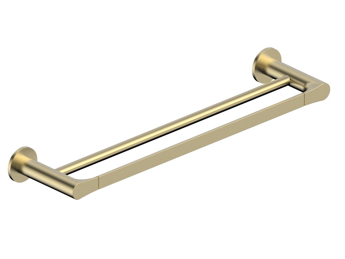 reece Mizu Silk Double Towel Rail 750mm Brushed Brass