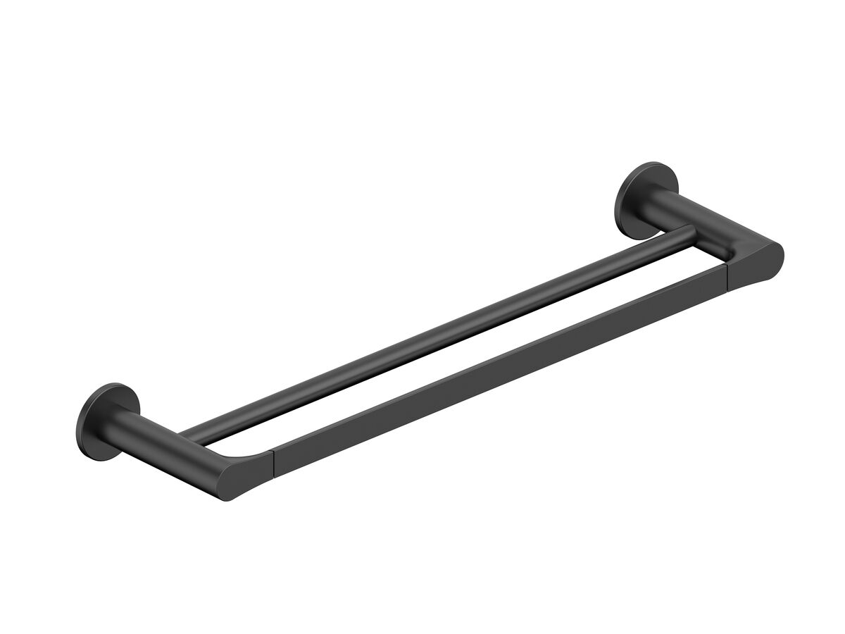 reece Mizu Silk Double Towel Rail 750mm Matte Black
