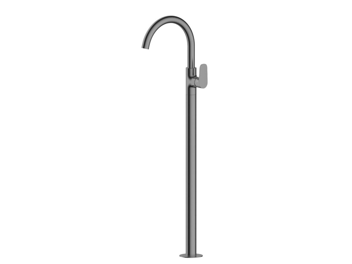 reece Mizu Silk Floor Mounted Bath Mixer Kit Brushed Gunmetal