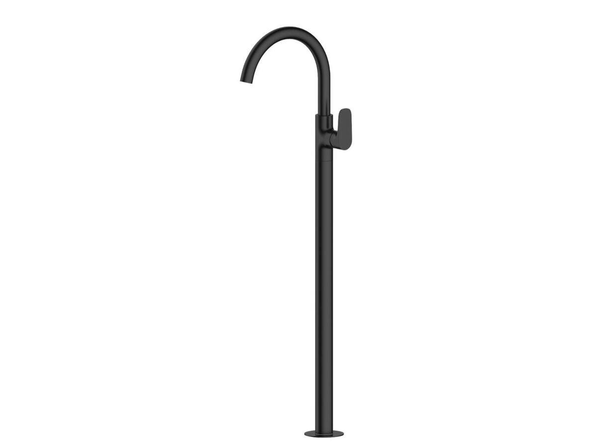 reece Mizu Silk Floor Mounted Bath Mixer Kit Matte Black