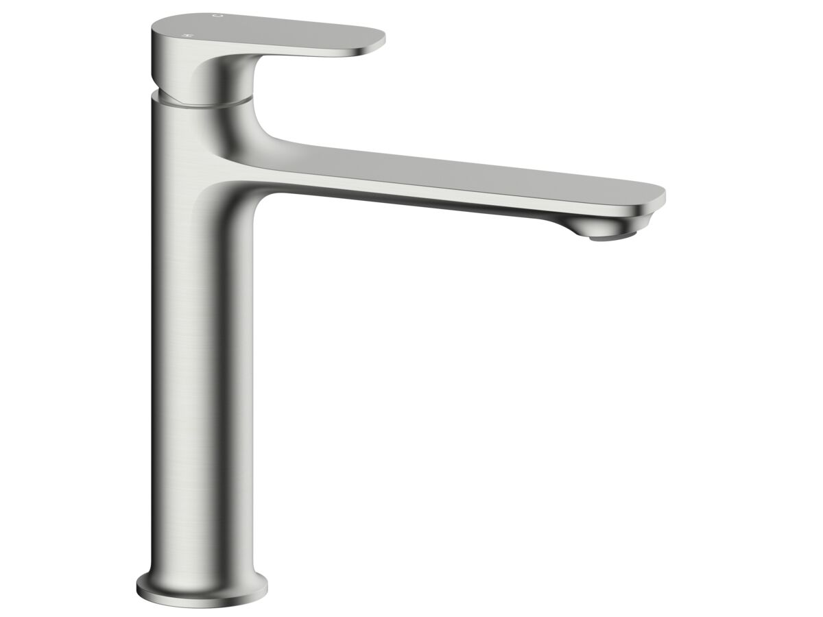 Reece Mizu Silk Medium Height Basin Mixer Brushed Nickel (5 Star)