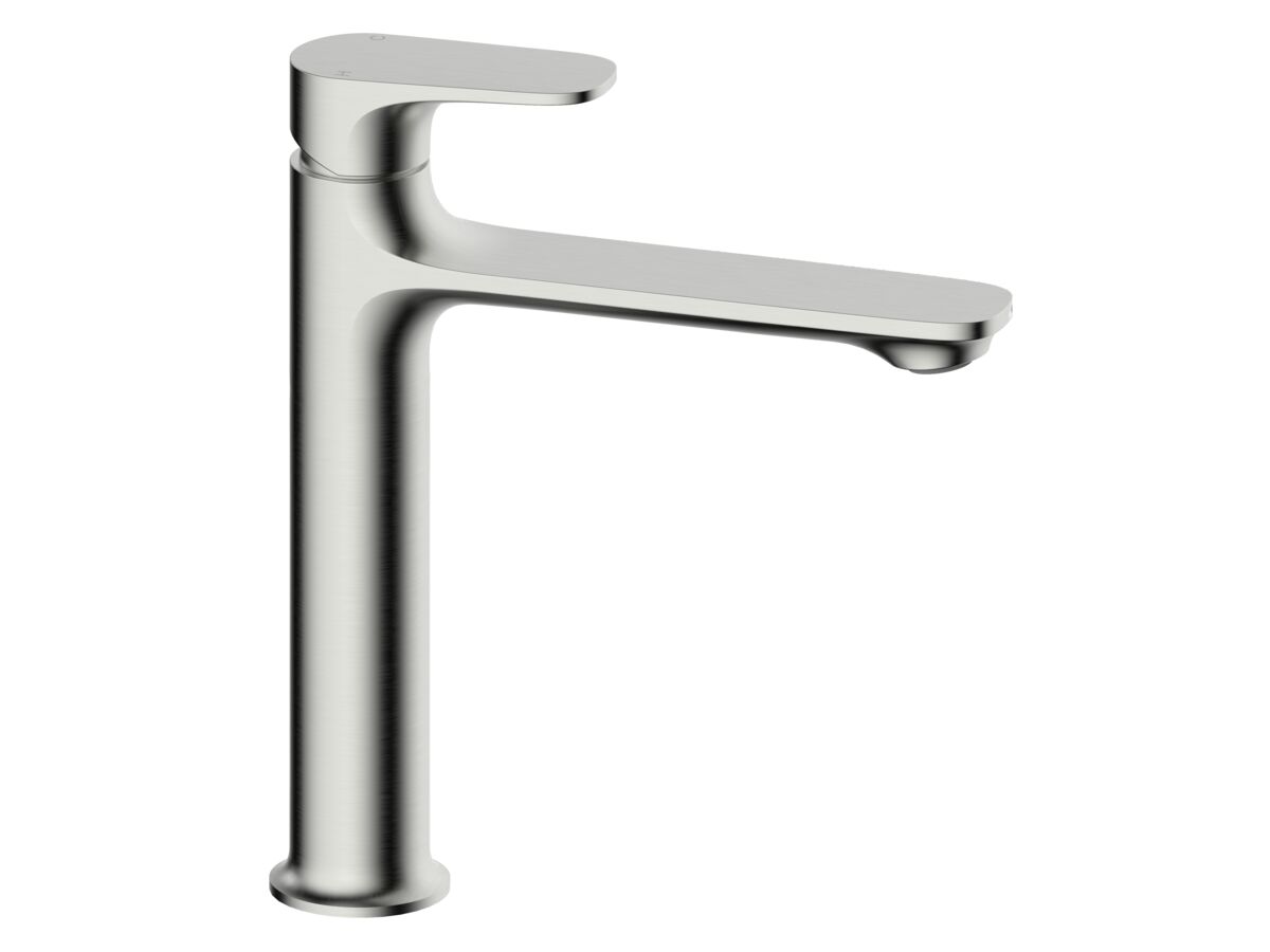Reece Mizu Silk Medium Height Basin Mixer Tap Brushed Nickel (6 Star) Lead Free