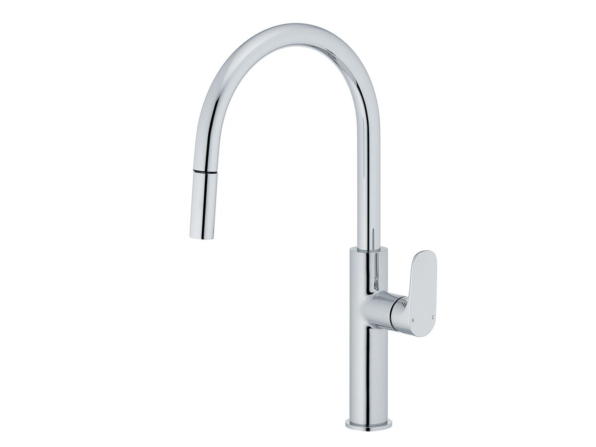 reece Mizu Silk Pull Out Gooseneck Sink Mixer 2 Functions Chrome (5 Star) Lead Free