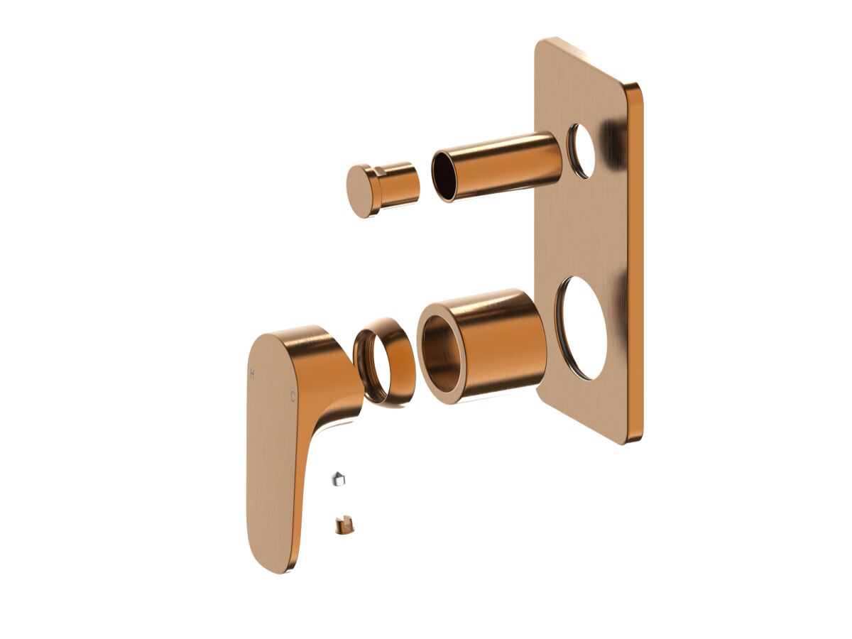 reece Mizu Silk Shower Mixer Tap with Diverter Trimset Brushed Bronze