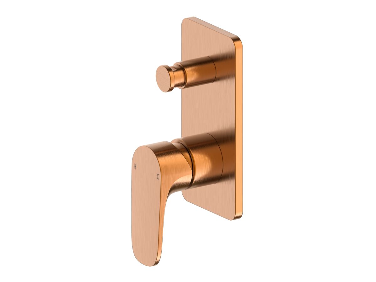 Reece Mizu Silk Shower Mixer Tap With Diverter Trimset Brushed Bronze