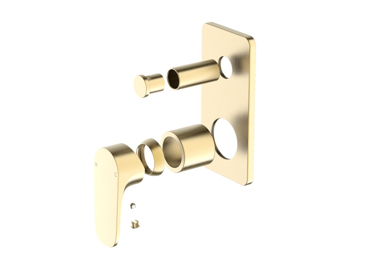 reece Mizu Silk Shower Mixer Tap with Diverter Trimset Brushed Brass (New)