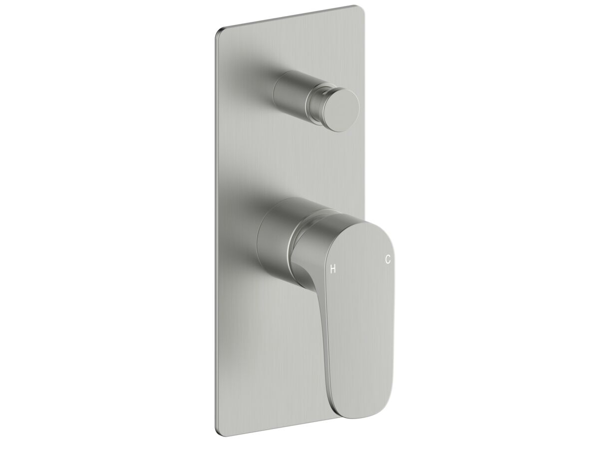 reece Mizu Silk Shower Mixer with Diverter Kit Brushed Nickel