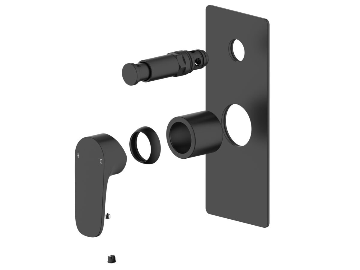 Reece Mizu Silk Shower Mixer With Diverter Kit Matte Black