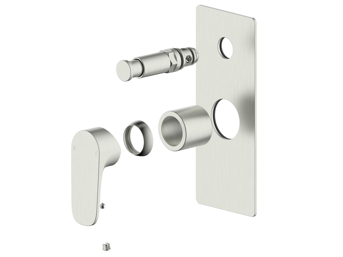 reece Mizu Silk Shower Mixer with Diverter Trimset Brushed Nickel