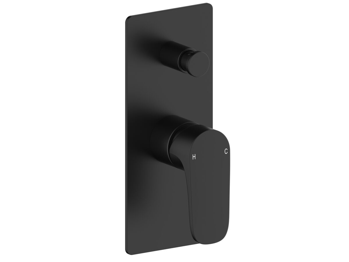 Reece Mizu Silk Shower Mixer With Diverter Trimset Matte Black