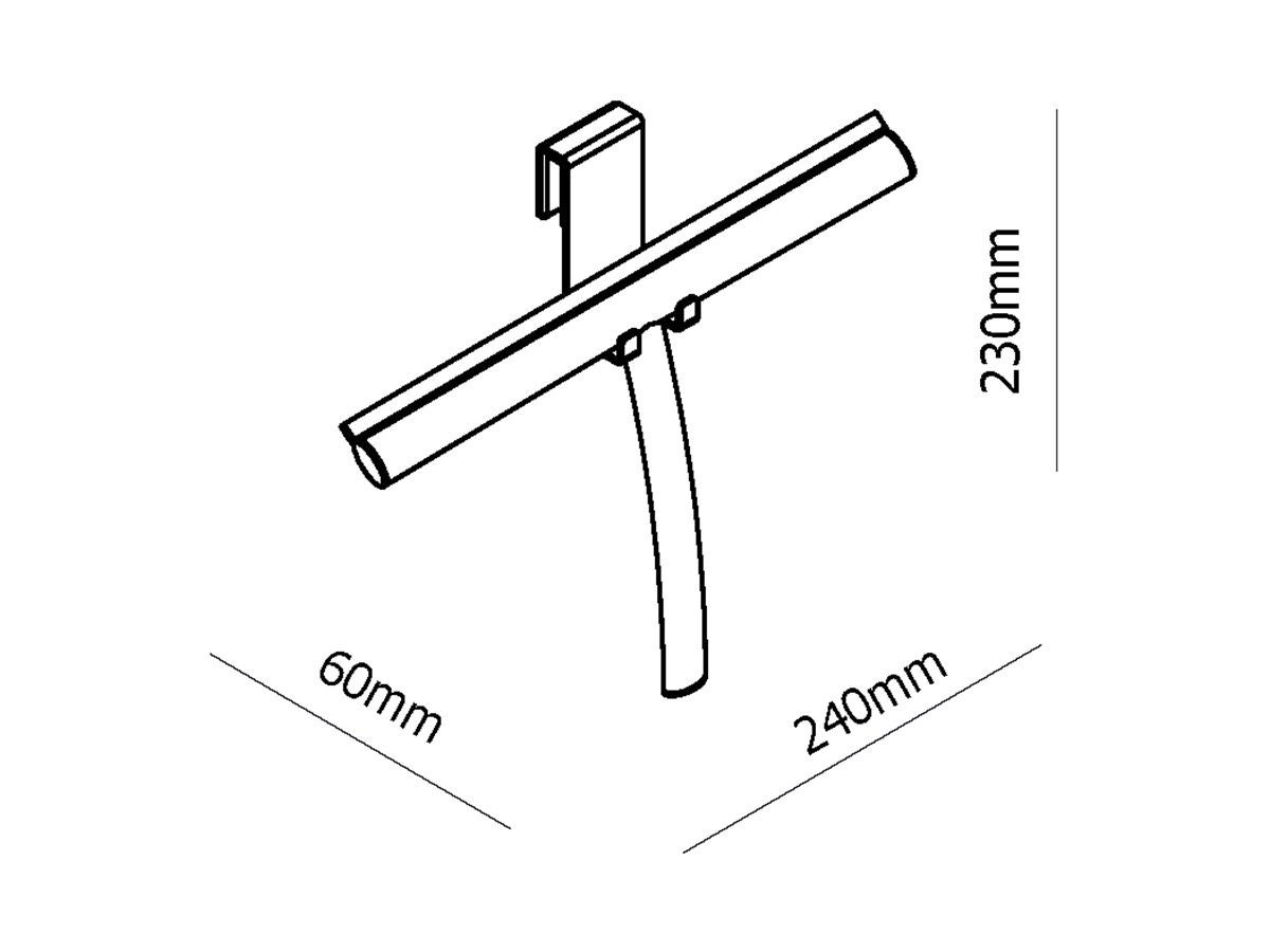 Reece Mizu Silk Shower Wiper With Shower Screen Hanger Chrome