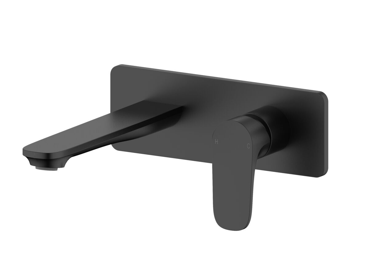 reece Mizu Silk Wall Basin/Bath Mixer Tap Set Kit 188mm Matte Black (6 Star) Lead Free