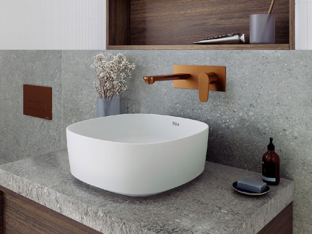 Reece Mizu Silk Wall Basin/Bath Mixer Tap Set Trimset 188mm Brushed Bronze (6 Star) Lead Free