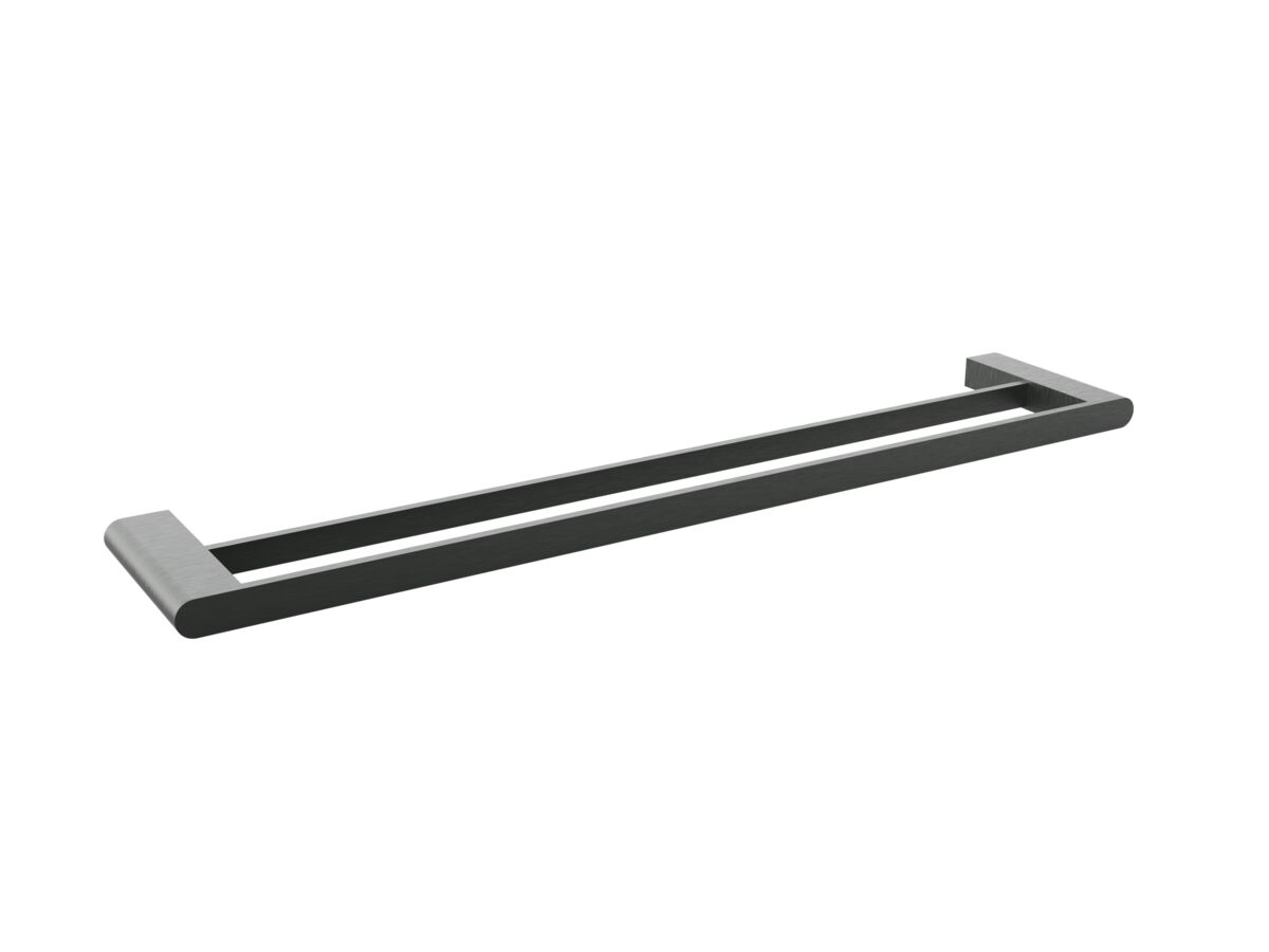 reece Mizu Soothe Double Towel Rail 600mm Brushed Gunmetal