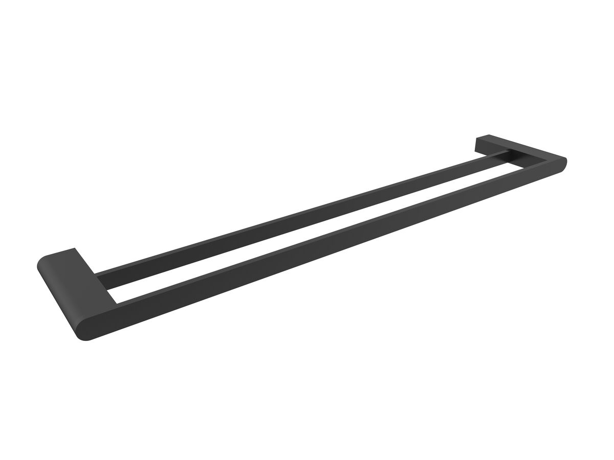 reece Mizu Soothe Double Towel Rail 600mm Matte Black