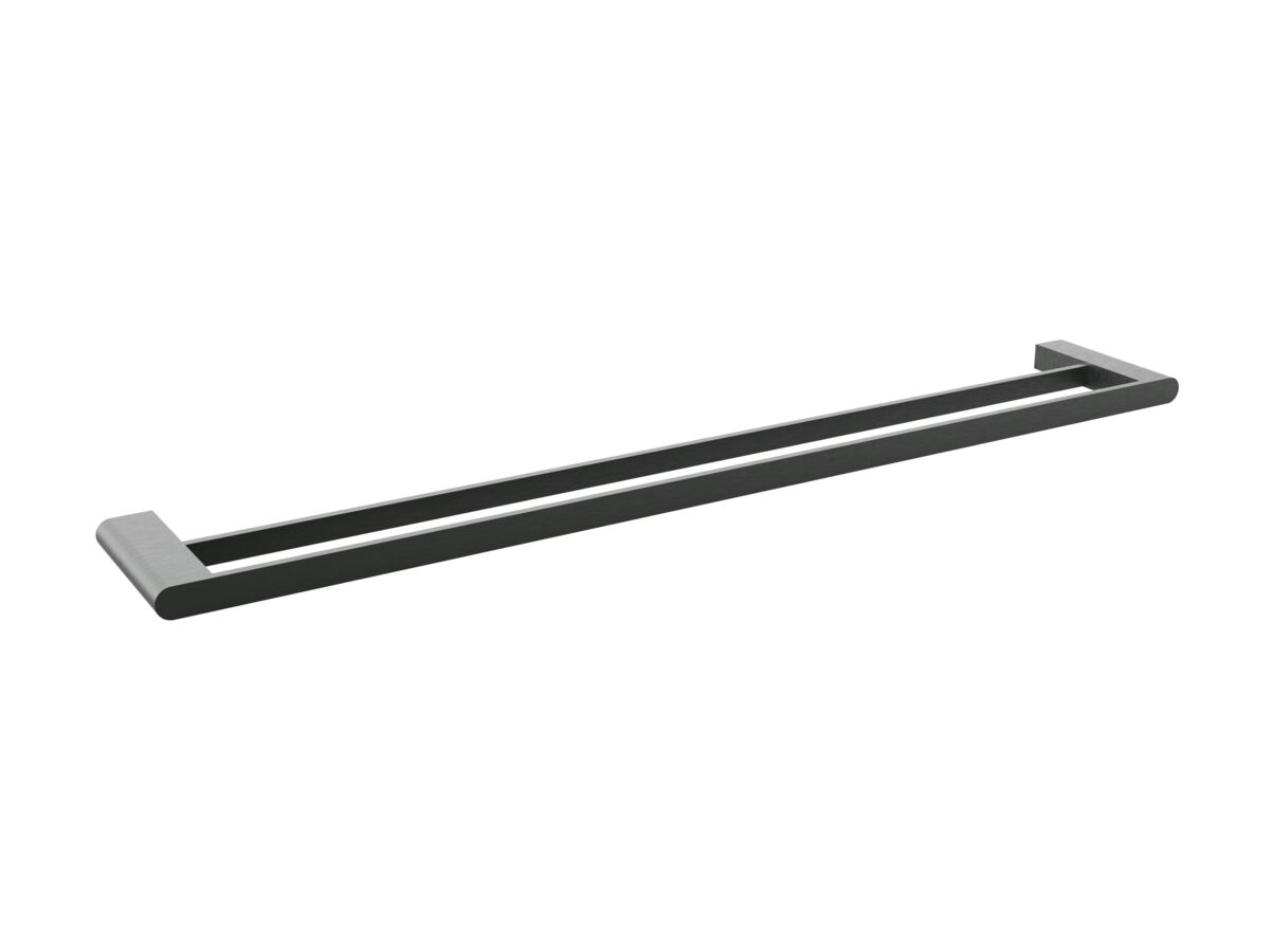reece Mizu Soothe Double Towel Rail 750mm Brushed Gunmetal