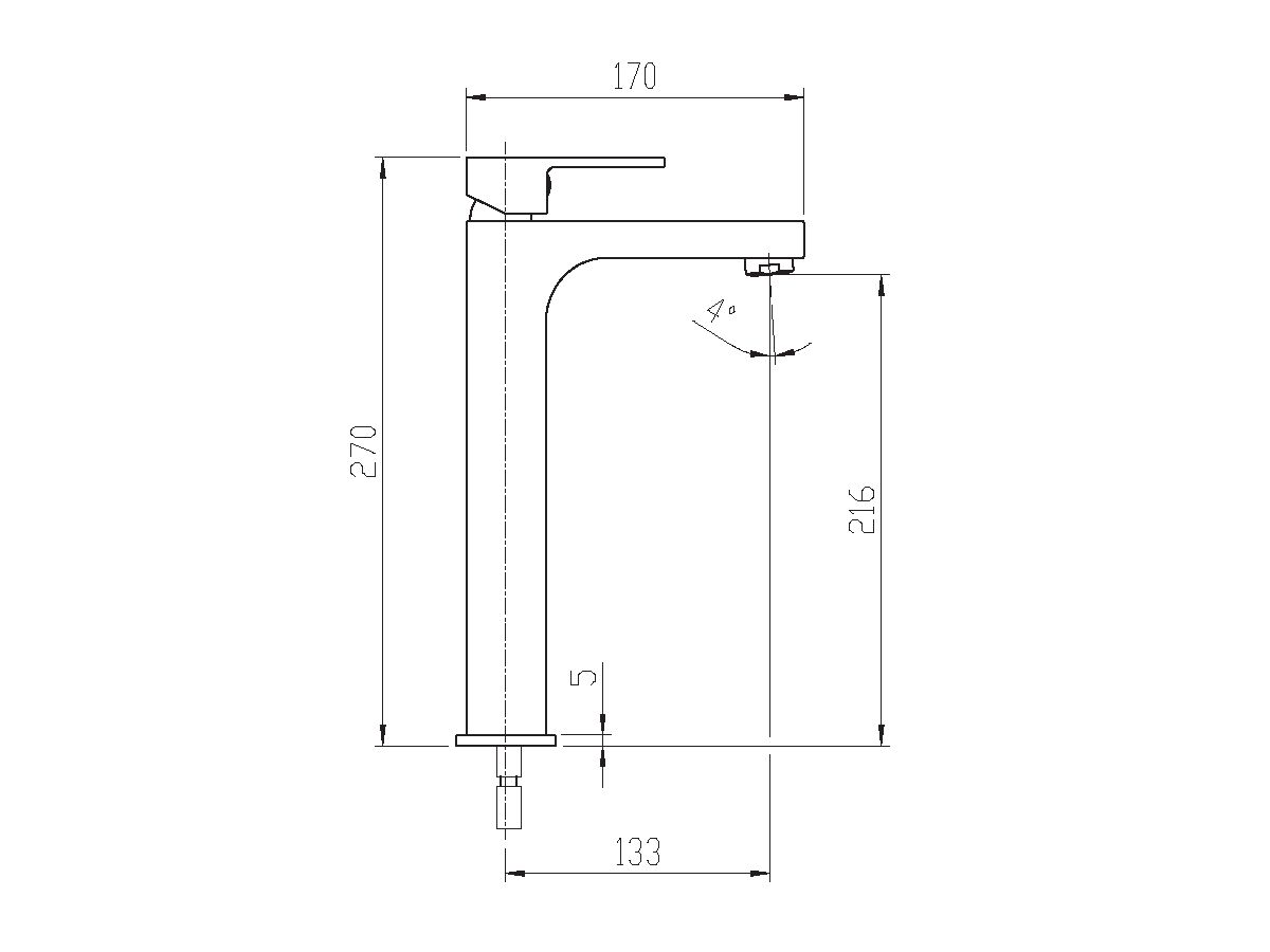 Reece Mizu Soothe Extended Basin Mixer Tap Chrome (4 Star)