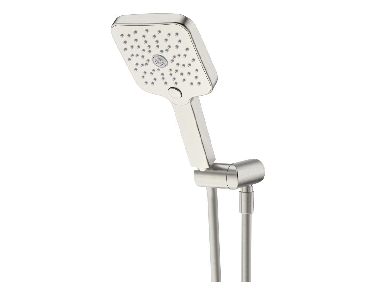 reece Mizu Soothe Handshower with Water Inlet Wall Bracket Brushed Nickel (5 Star)