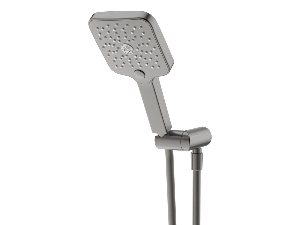 reece Mizu Soothe Handshower with Water Inlet Wall Bracket Brushed Gunmetal (5 Star)