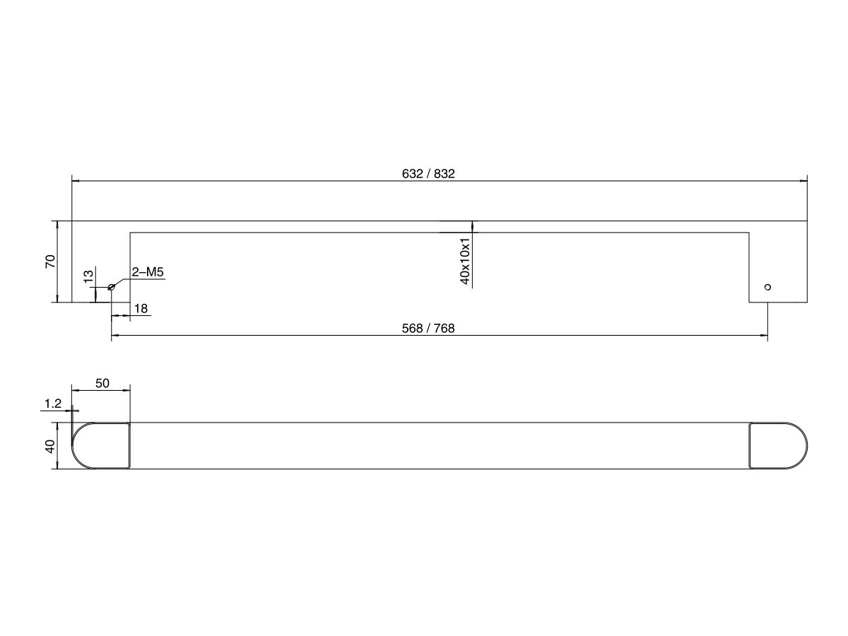 Reece Mizu Soothe Heated Towel Rail 830 (Each) (Less Transformer) Polished Stainless Steel